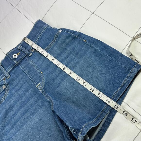 Spanx Shorts Womens XS Blue Vintage Indigo Jean Shaping Denim High Rise Stretch - Picture 11 of 12